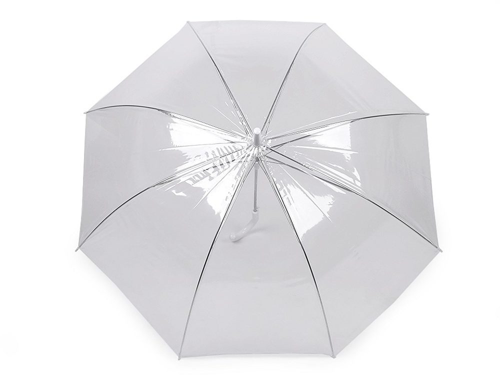 Dámský / svatební průhledný vystřelovací deštník - transparent