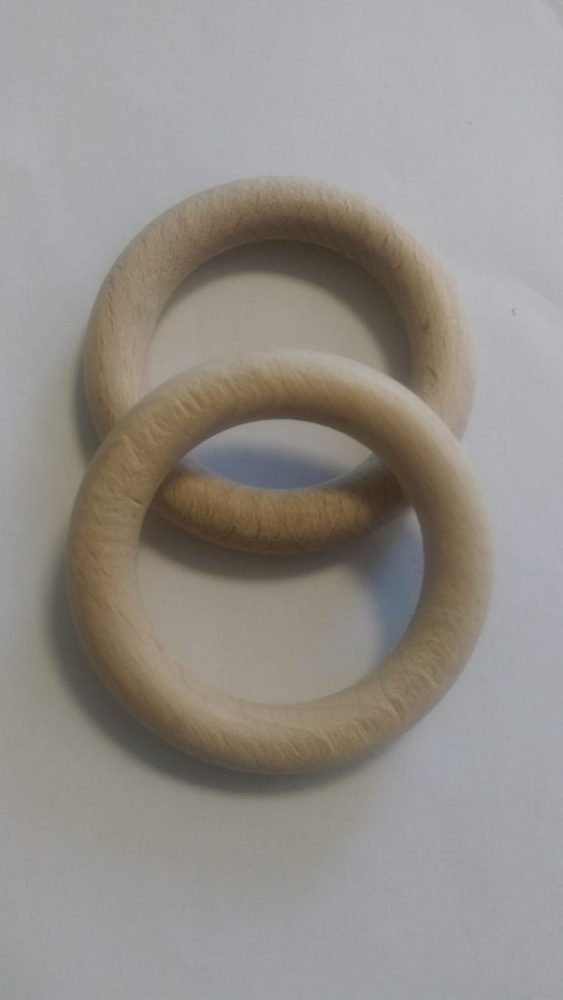 Kroužek dřevěný 40 mm balení 10 kusů - přírodní