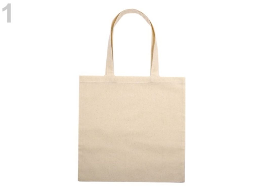Textilní taška lněná k domalování 34x39 cm - 1 režná světlá