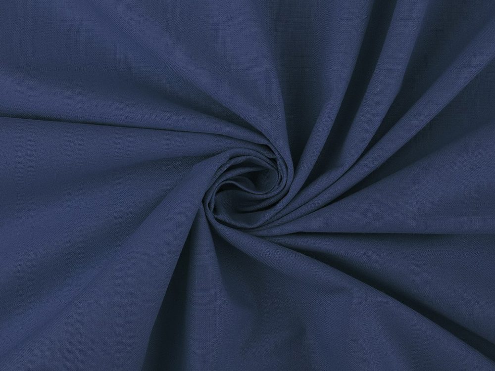 Bavlněná látka / plátno jednobarevná METRÁŽ - 4 (32) modrá pařížská