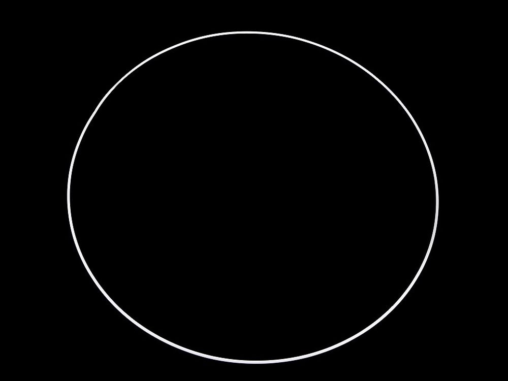 Kovový kruh na lapač snů / k dekorování Ø60 cm - 1 bílá