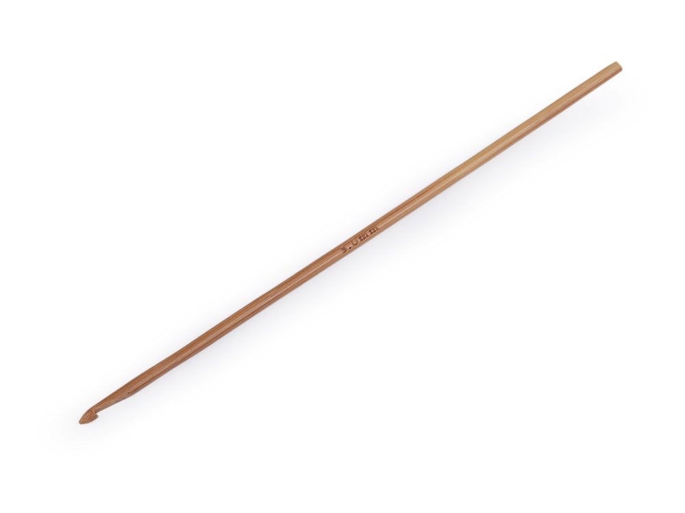 Bambusový háček na háčkování vel. 3; 4; 4,5; 5; 5,5 - 3 (3 mm) bambus tmavý