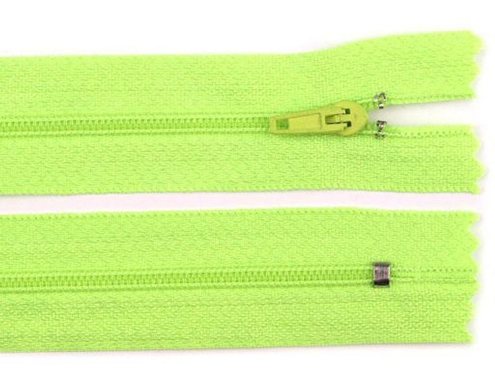 Spirálový Zip - Šíře 3 mm, Délka 18 cm - Pro Všestranné Použití - 231 zelená elektrická neon