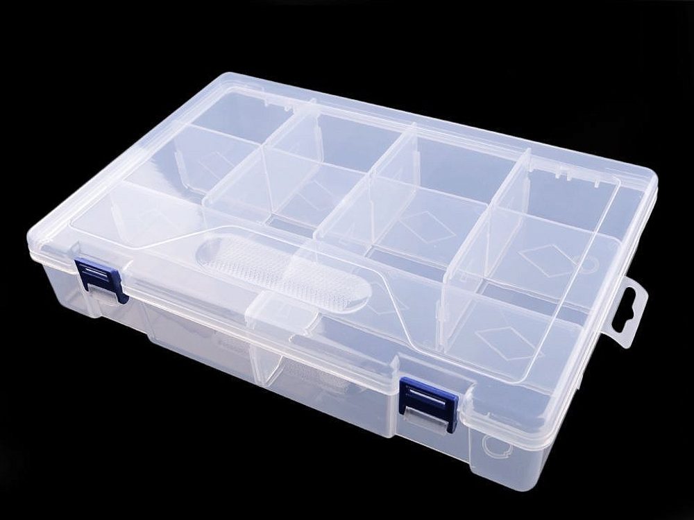 Plastový box / zásobník 6x20x30 cm - transparent