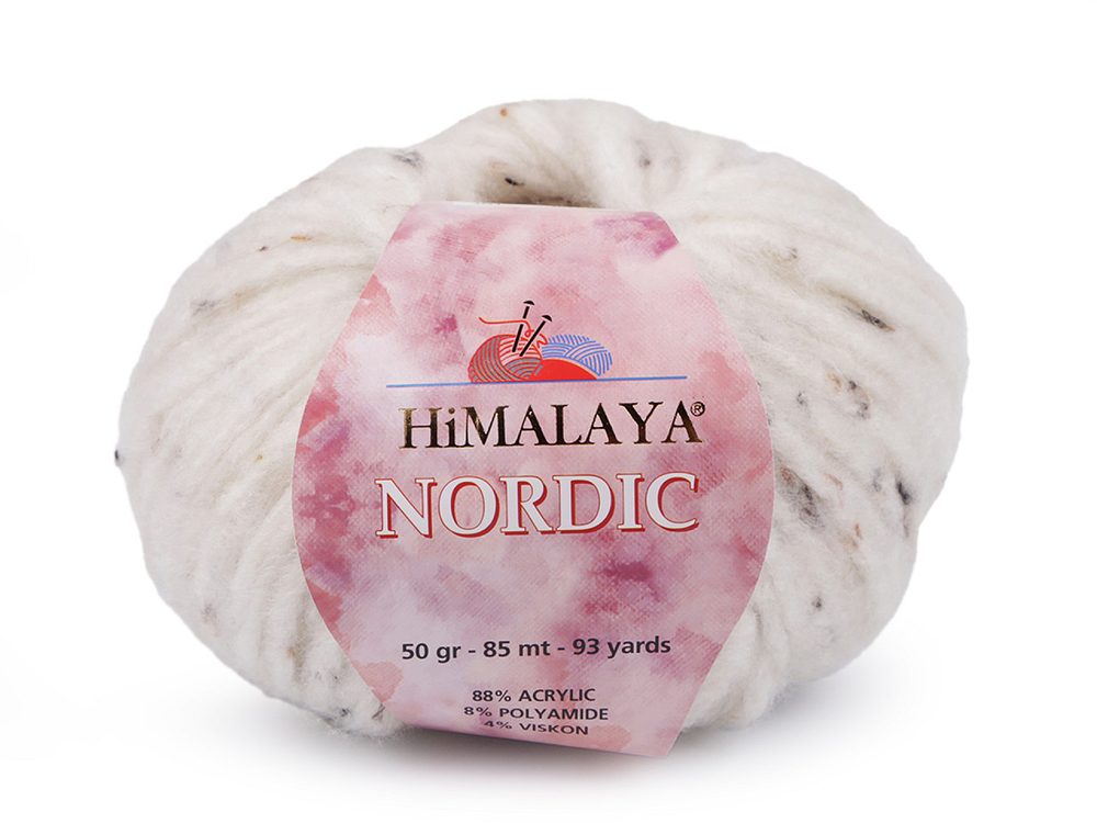 Pletací příze Himalaya Nordic 50 g - 1 (76801) bílá přírodní