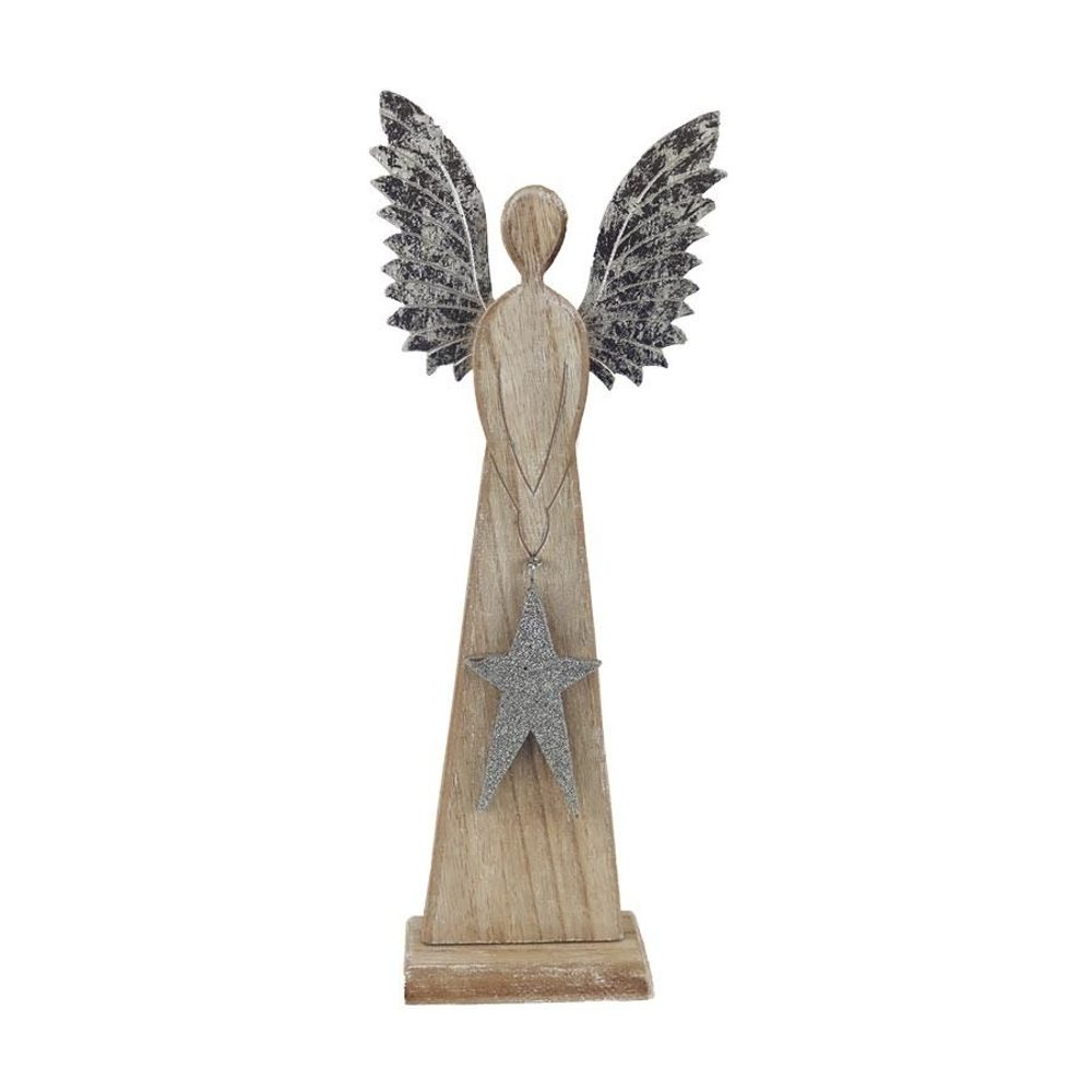 Dekorační anděl D5552/2 - 13,5 × 5 x 34 cm