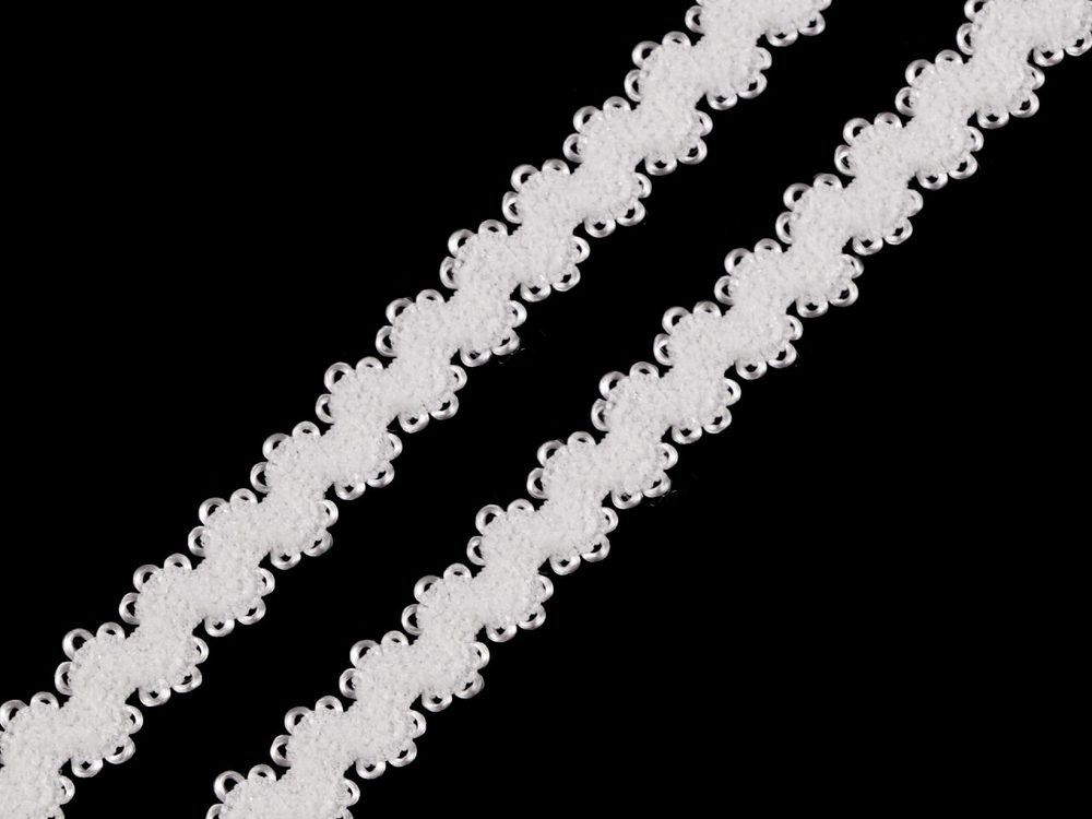 Ozdobná pruženka šíře 10 mm METRÁŽ - 1 Off White