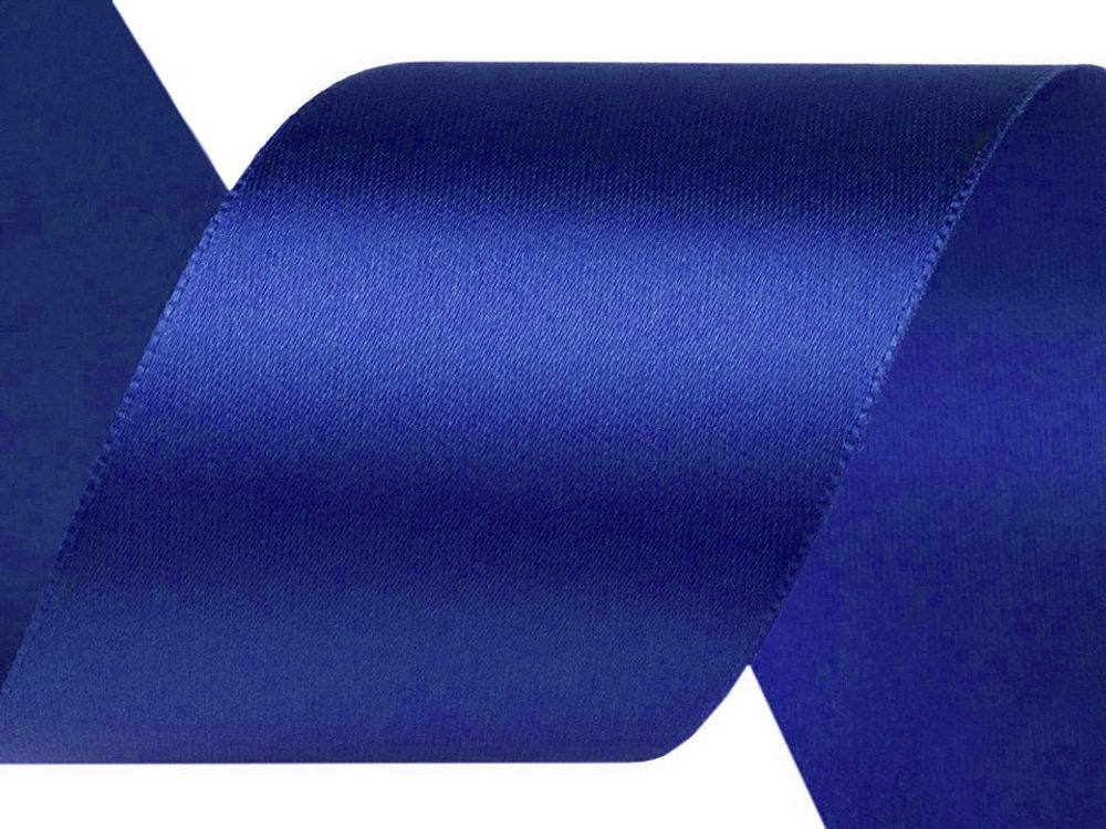 Atlasová stuha svazky šíře 50 mm návin 3 metry - 40 modrá safírová