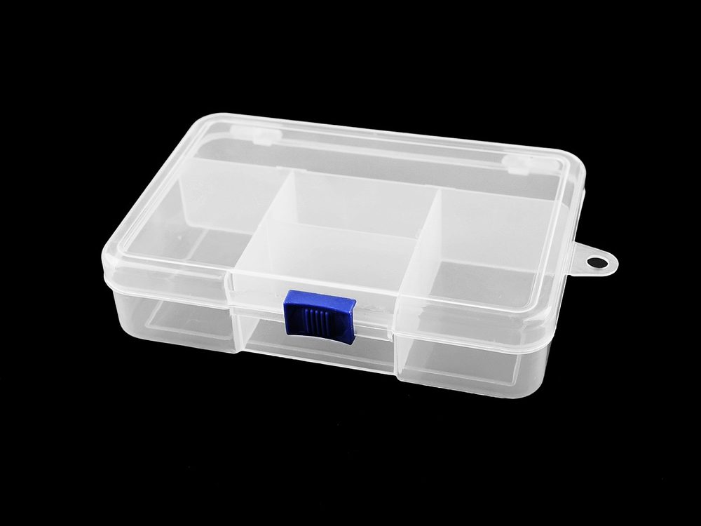 Plastový box / zásobník 3,3x9,5x14,5 cm - 1 transparent