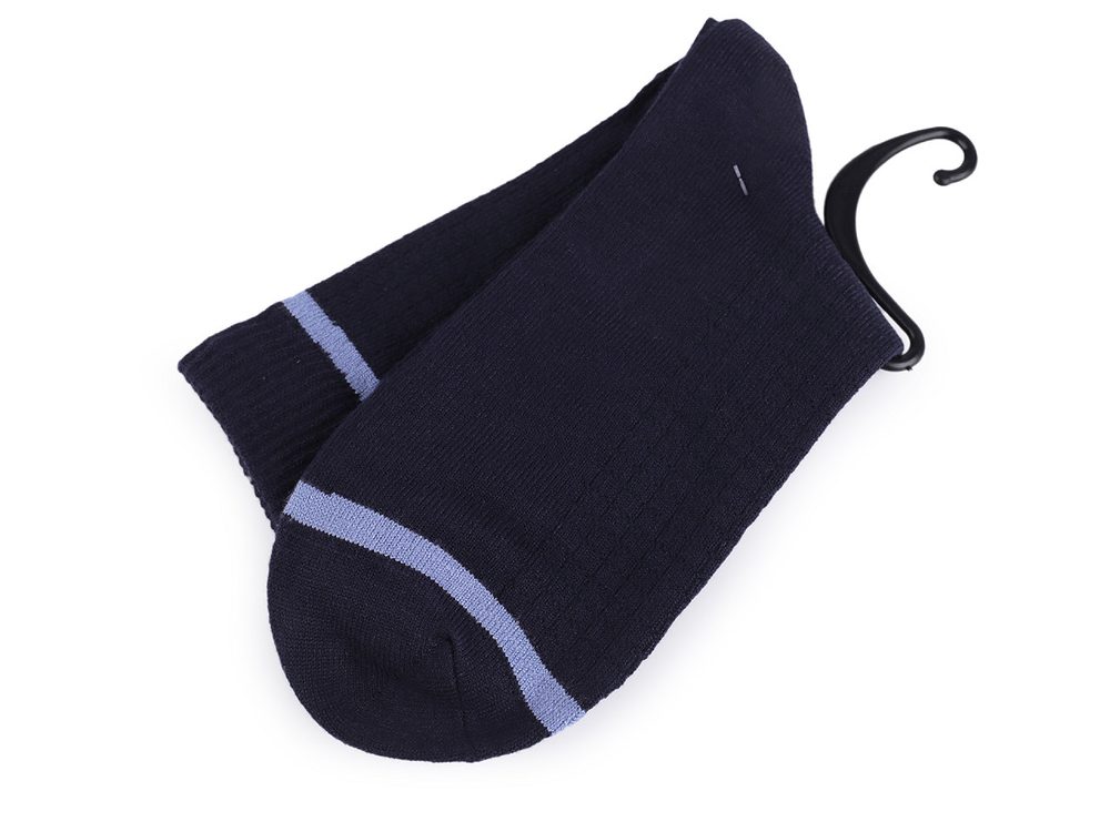 Pánské / chlapecké bavlněné ponožky - 3 modrá tmavá