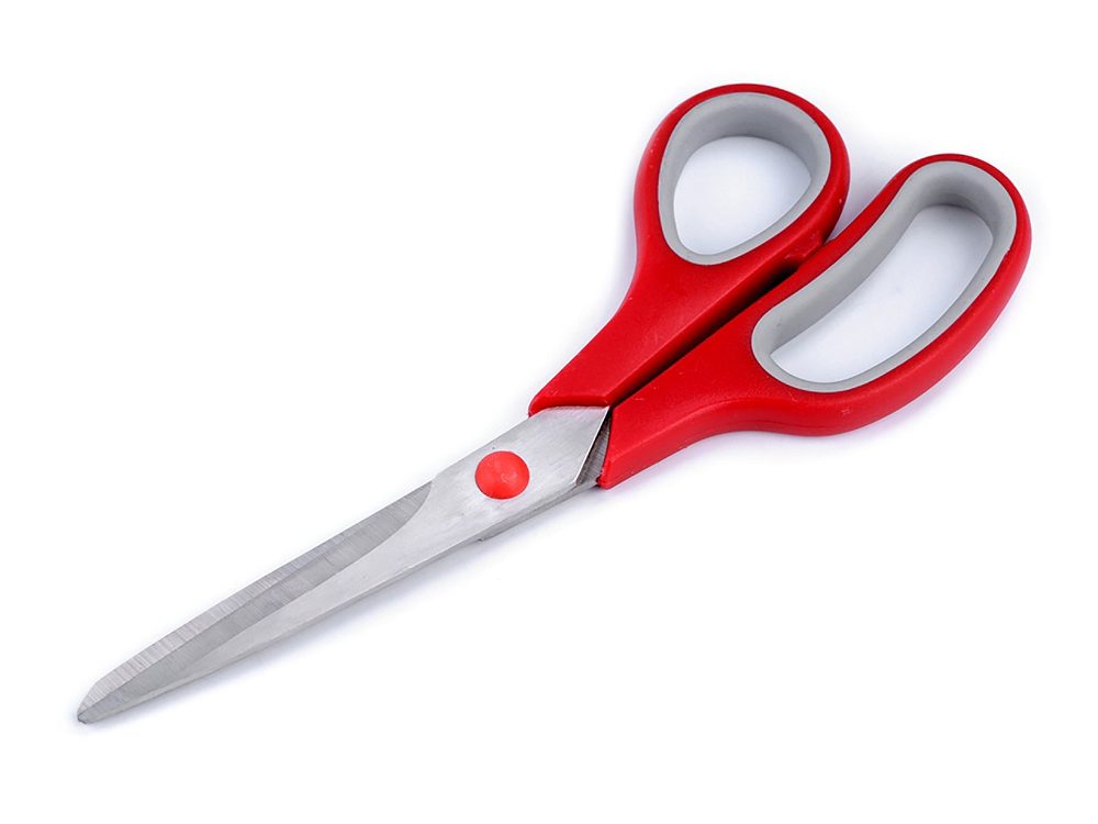 Krejčovské nůžky Marlen s mikrozoubky délka 21 cm - červená