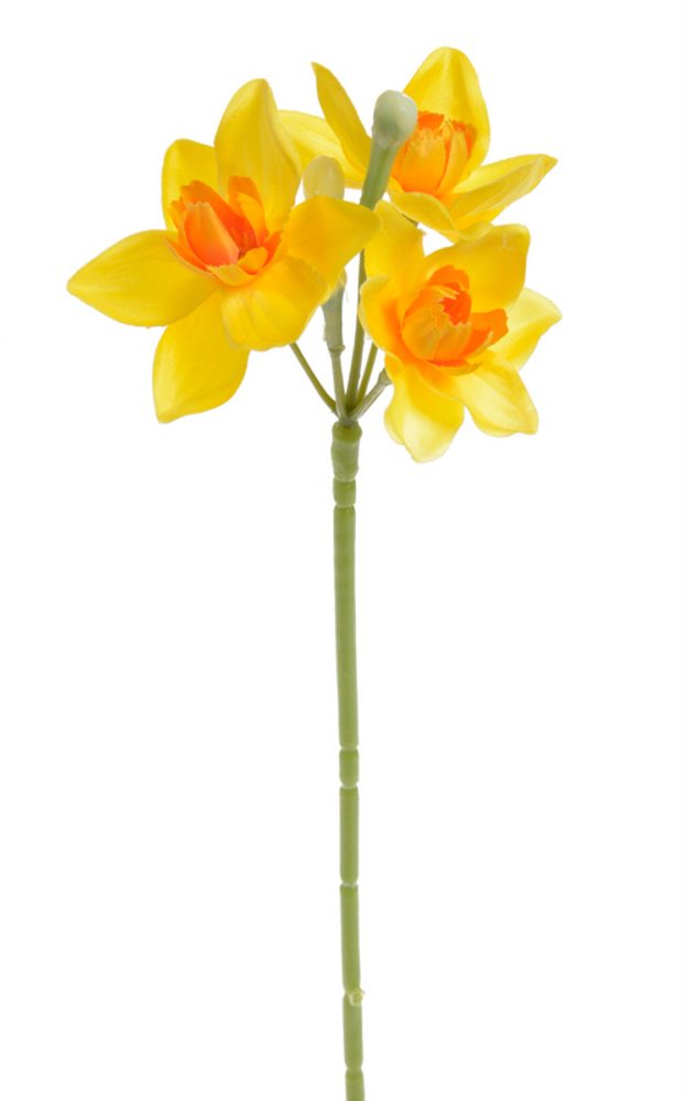 Umělý narcis 36 cm - žlutooranžová