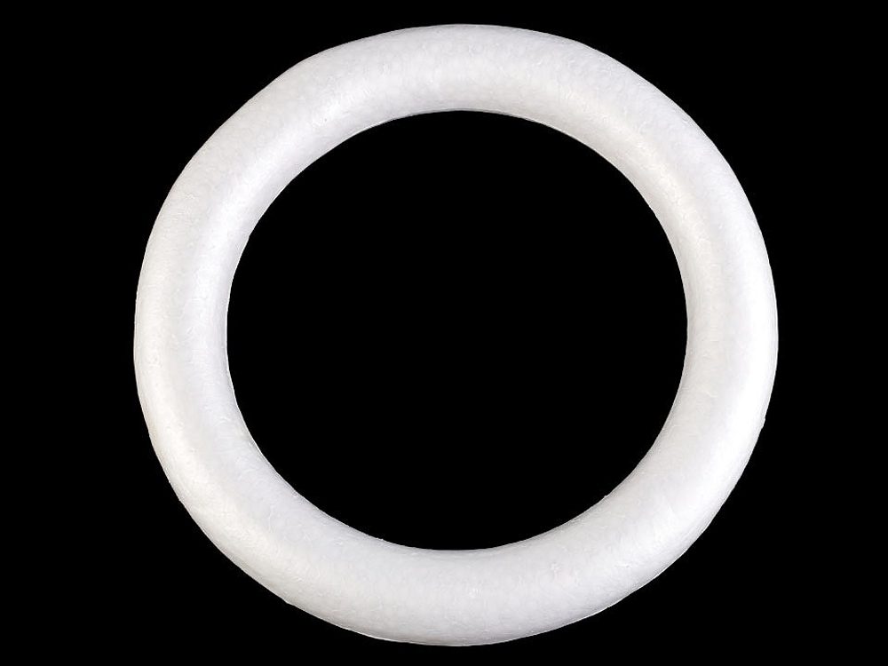 Věnec polystyren Ø30 cm - bílá