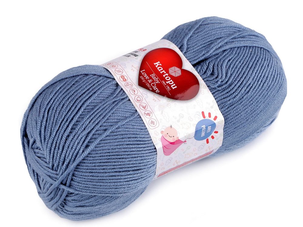 Pletací příze Baby Love a Care 100 g - 24 (644) modrá jeans