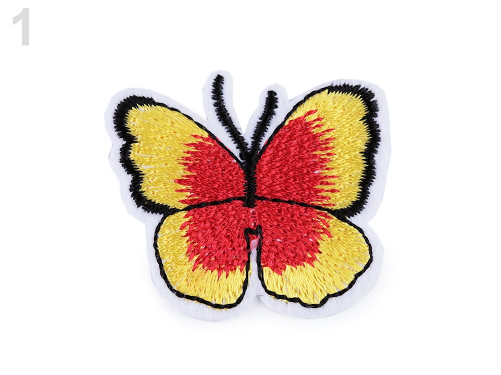 Nažehlovačka motýl - 1 žlutá