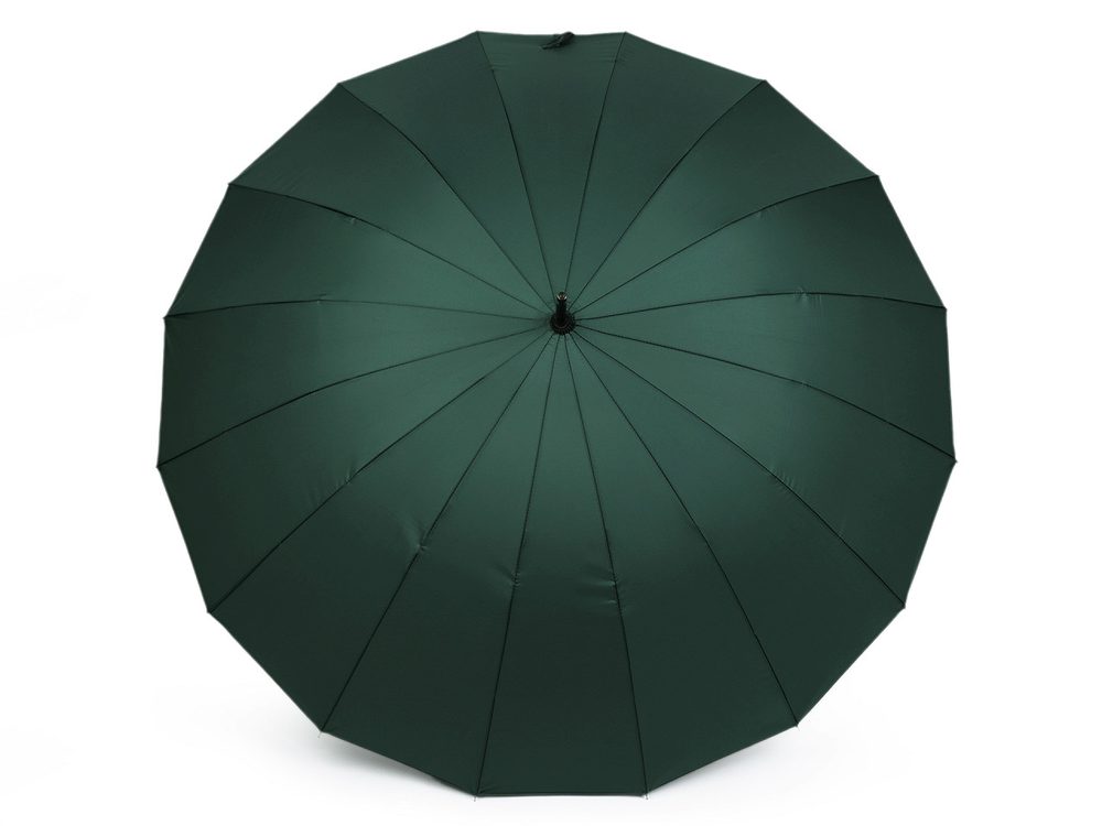 Velký rodinný deštník s dřevěnou rukojetí - 4 zelená tmavá