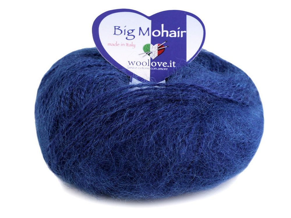 Pletací příze 25 g Big Mohair - 12 (908) modrá námořnická