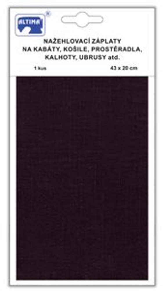 Nažehlovací záplaty riflové 20x43 cm - 4 černá