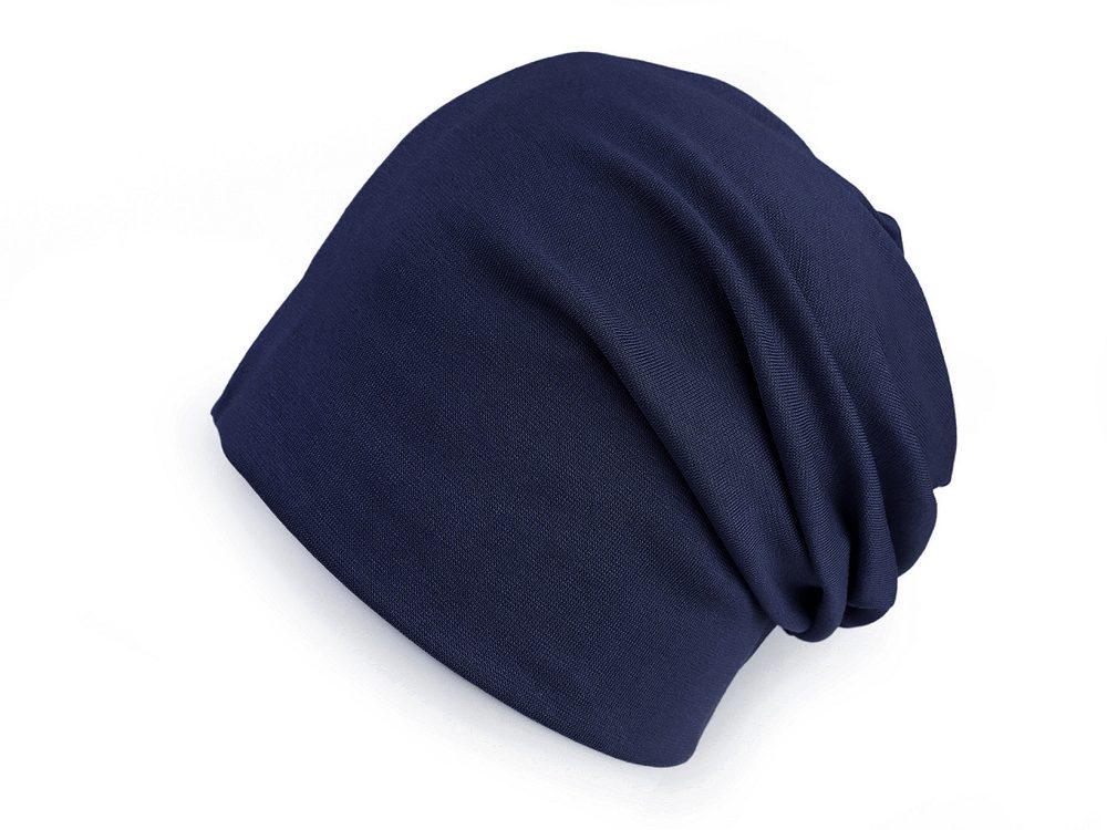 Bavlněná čepice unisex - 9 modrá tmavá