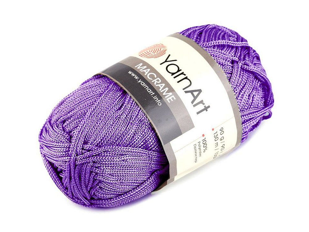 Pletací příze Macrame 90 g YarnArt - 20 (135) fialková