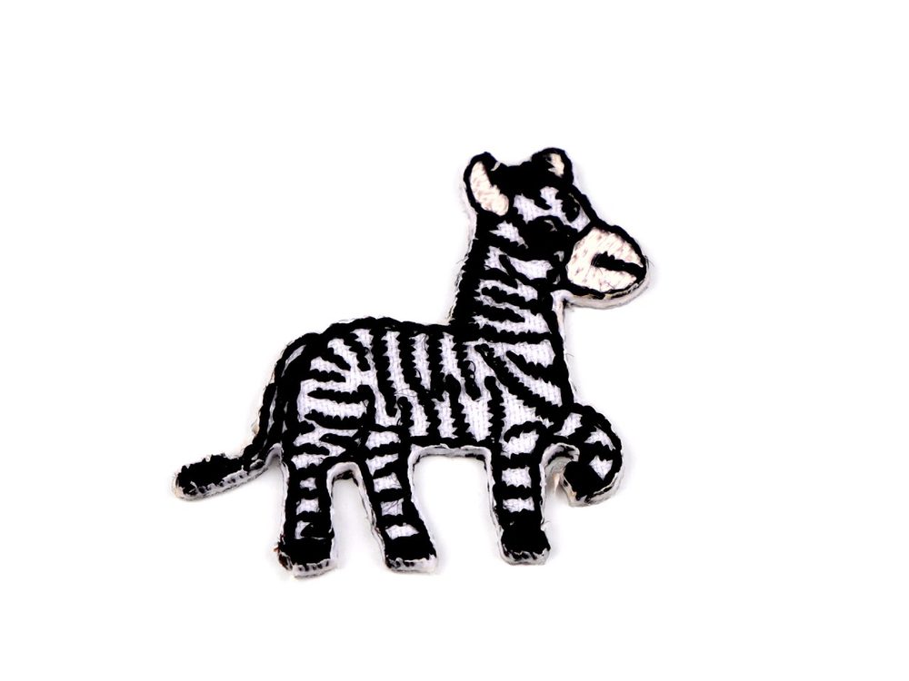 Nažehlovačka zvířata, vojáček - 7 bílá zebra