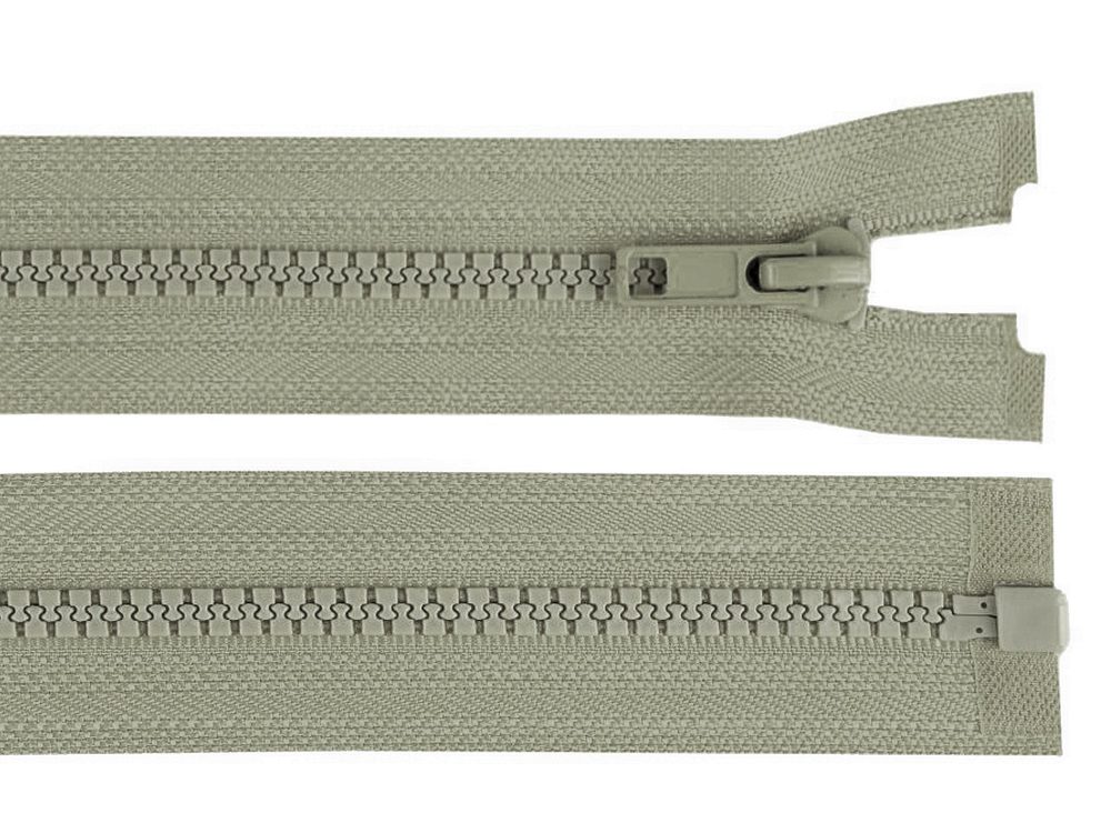 Bundový Kostěný Zip: Šíře 5 mm, Délka 70 cm - 310 šedobéžová