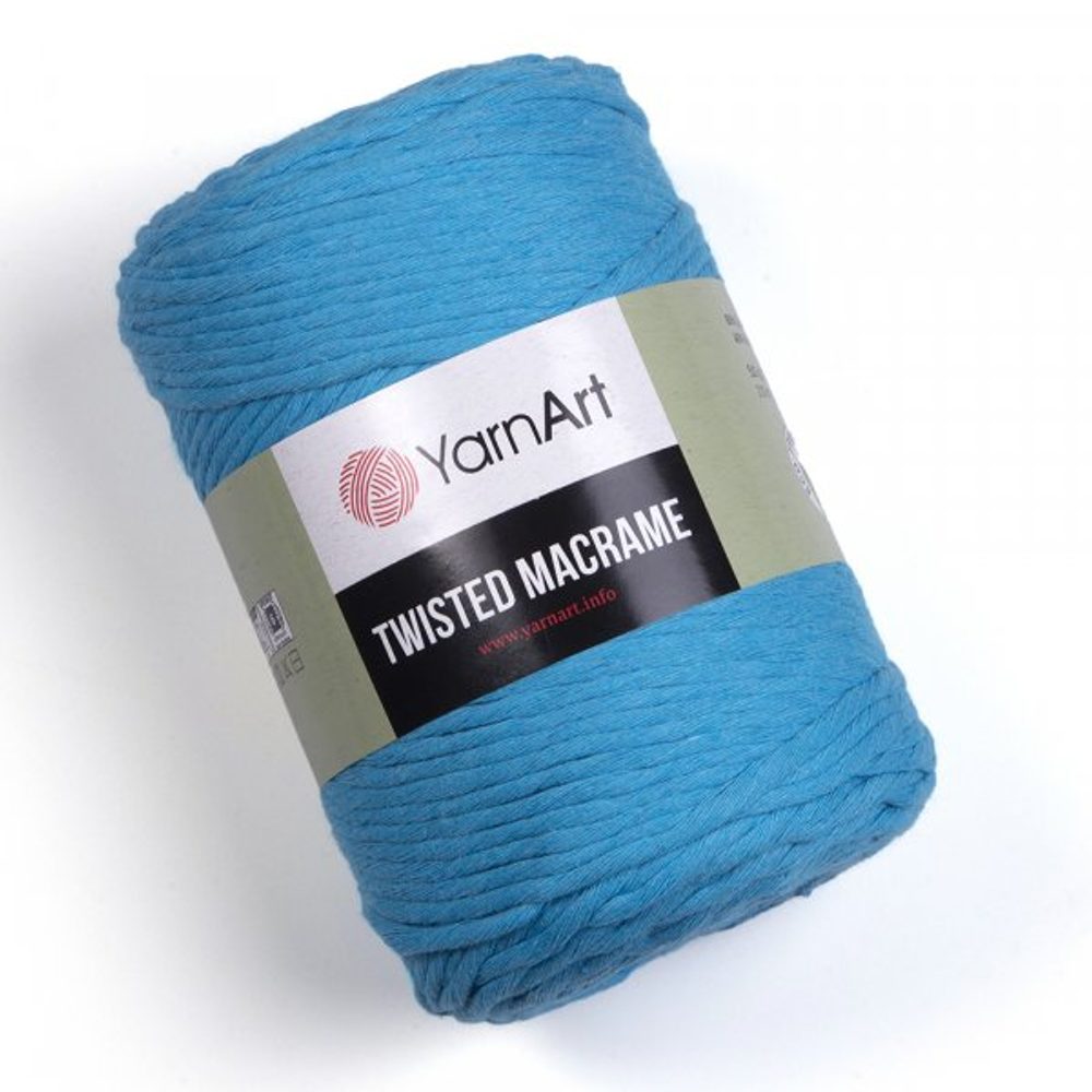 Pletací příze Twisted Macrame 500 g - 763 modrá azurová