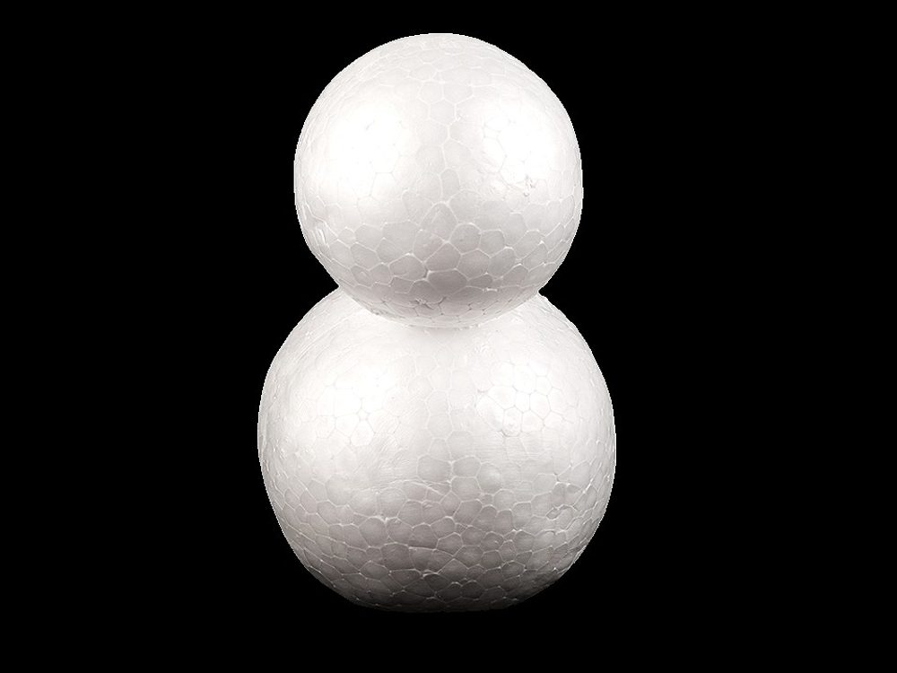 Sněhulák 9x14 cm polystyren - bílá