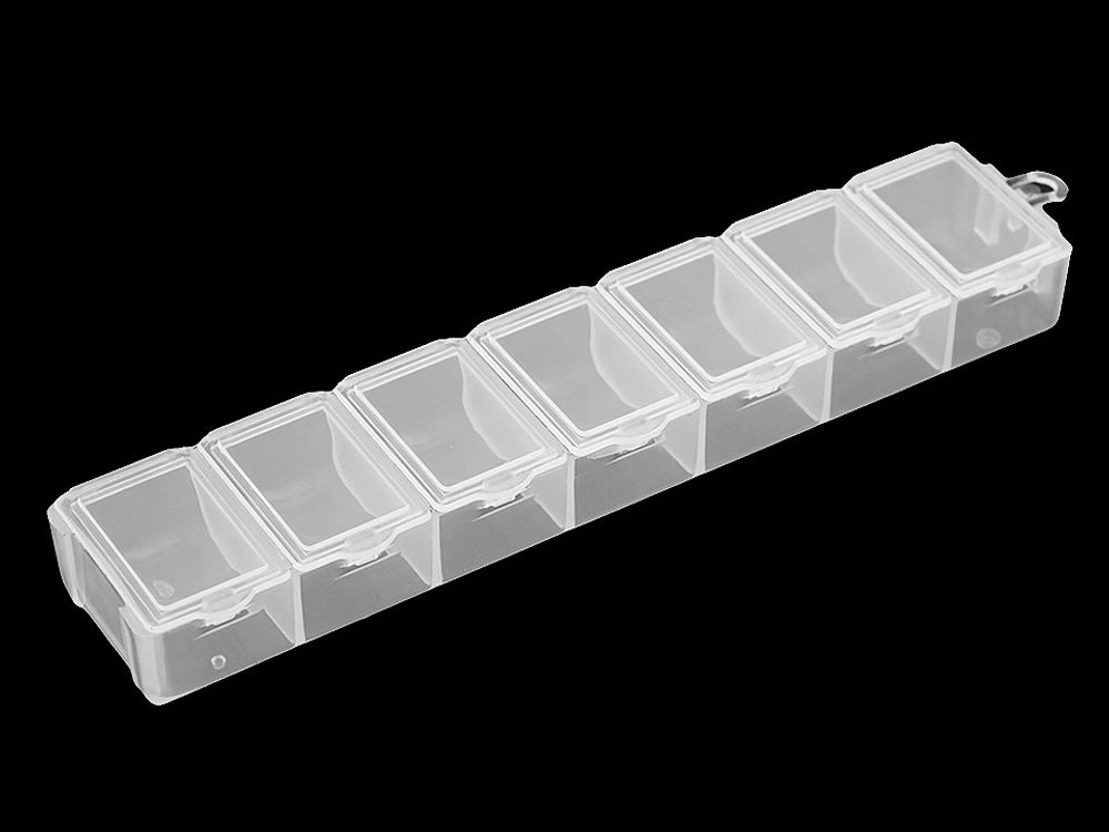Plastový box / zásobník 1,8x3,4x15 cm - transparent