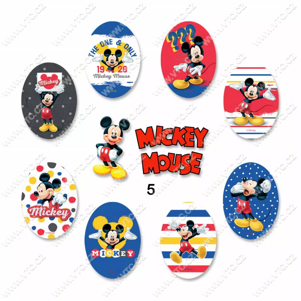 Nažehlovací záplaty Disney 8 kusů - 5 Mickey Mouse