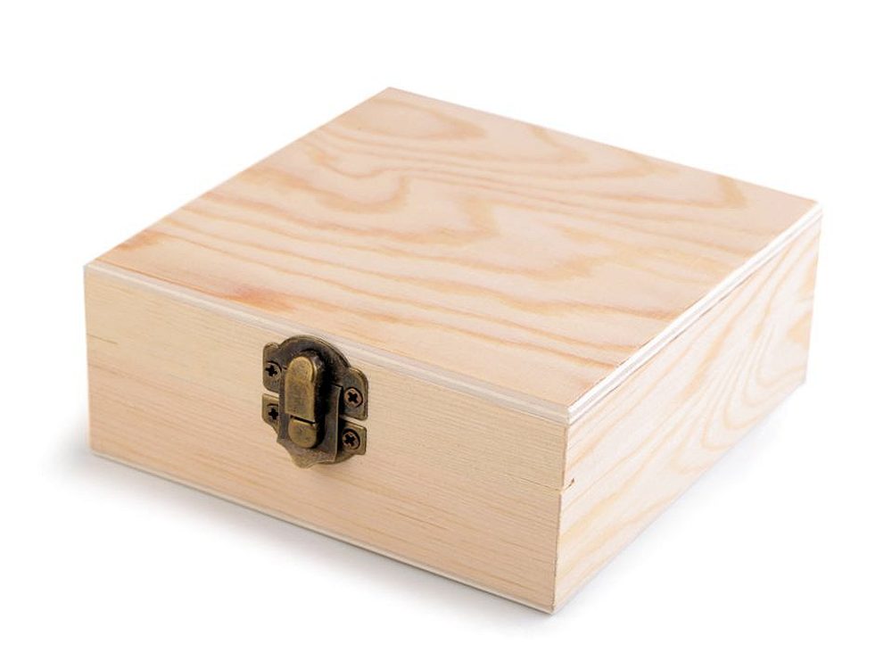 Dřevěná krabička k dozdobení - přírodní