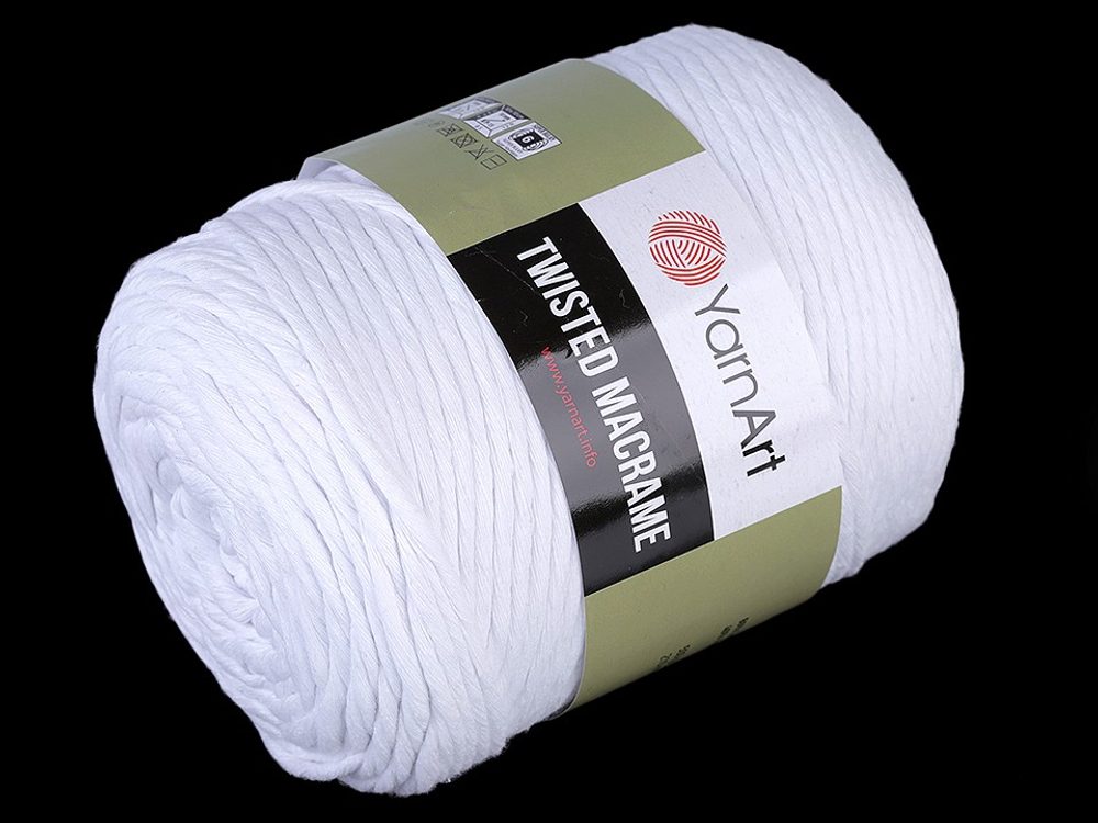 Pletací příze Twisted Macrame 500 g - 1 (751) bílá