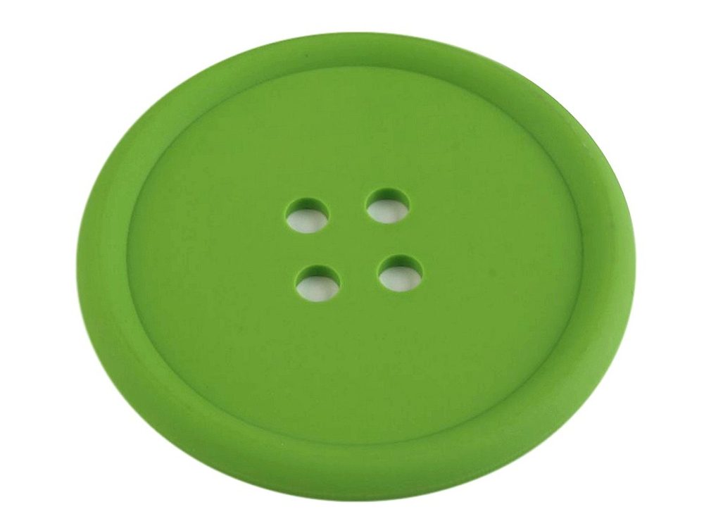 Silikonová podložka knoflík Ø9 cm - 4 zelená sv.