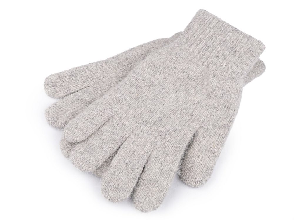 Dámské pletené rukavice - 2 šedá nejsvětlejší