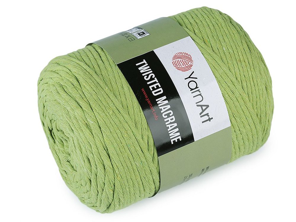 Pletací příze Twisted Macrame 500 g - 5 (755) zelená sv.