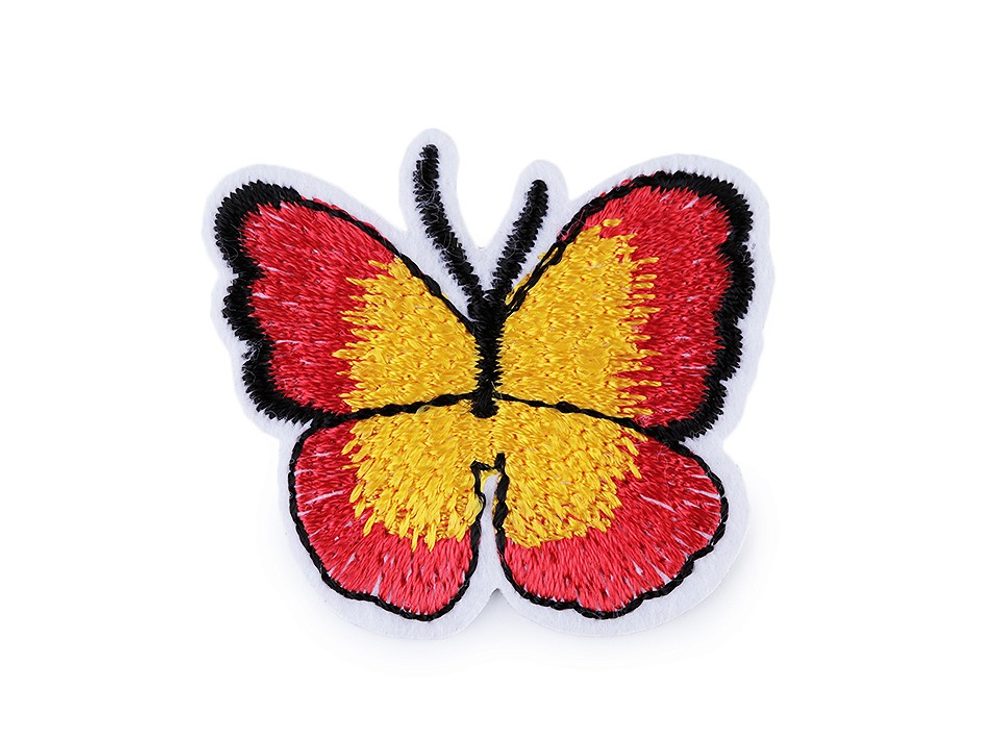 Nažehlovačka motýl - 5 červená