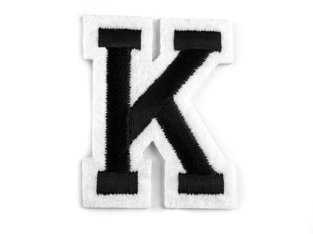 Nažehlovačka písmena - 11 "K" černá