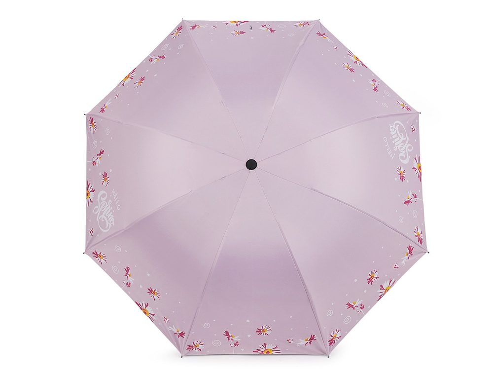 Dámský skládací deštník květy - 7 růžová nejsv.