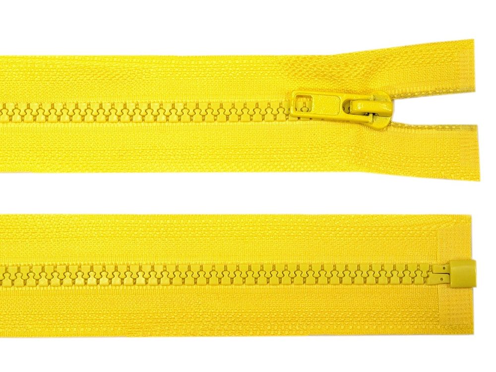 Bundový Kostěný Zip: Šíře 5 mm, Délka 70 cm - 110 Lemon
