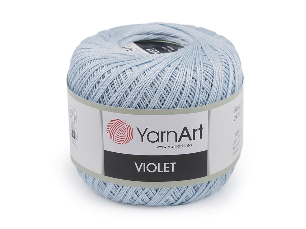 Bavlněná příze háčkovací Violet 50 g - 12 (4917) modrá světlá