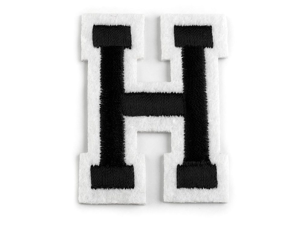 Nažehlovačka písmena - 8 "H" černá