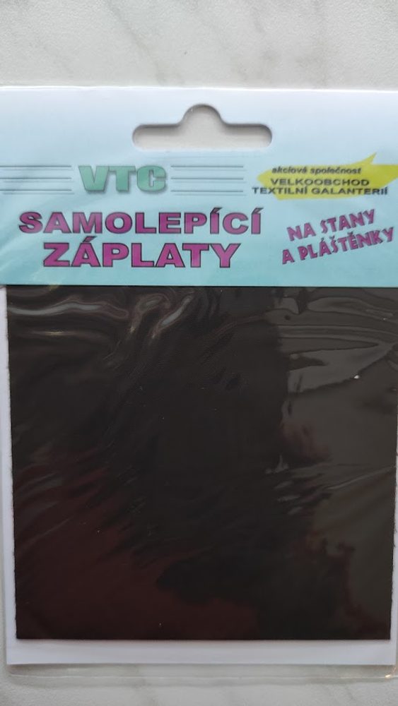 Samolepící nylonové záplaty 10 x 20 cm - 50 tmavě hnědá