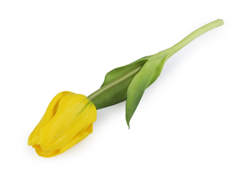 Umělý tulipán - 2 žlutá