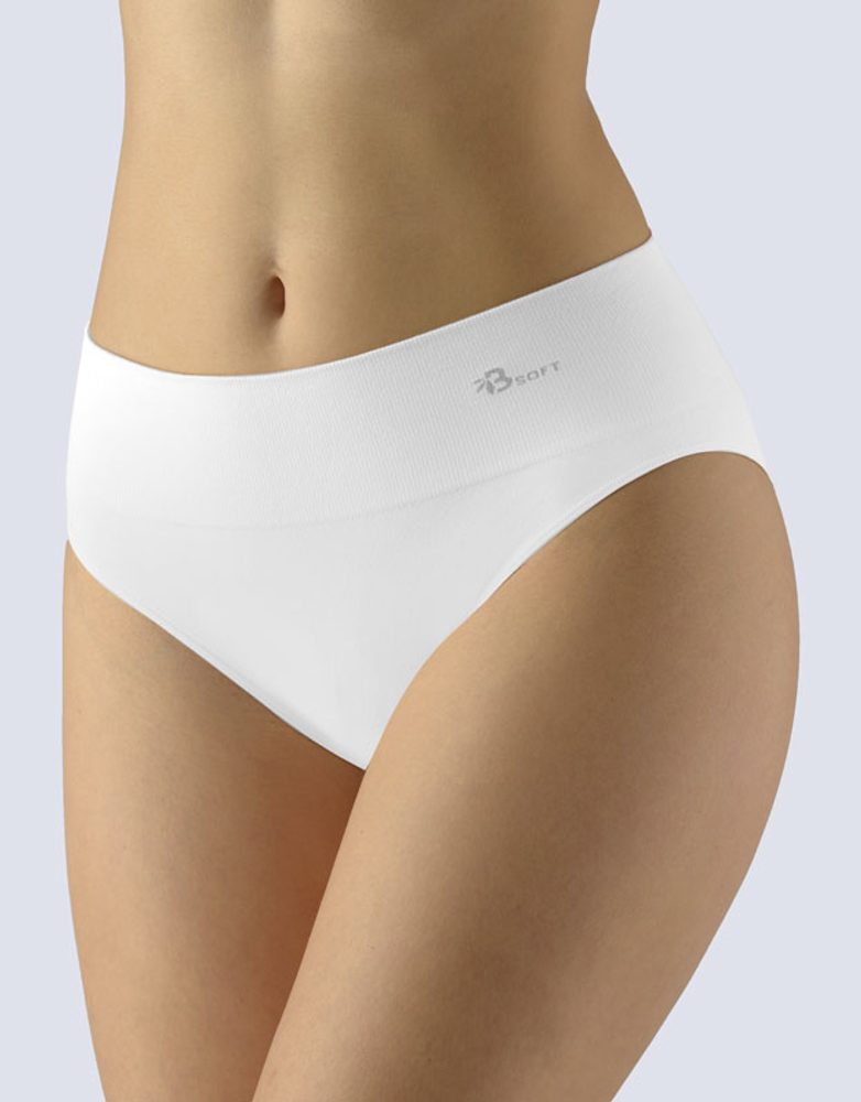 Dámské kalhotky klasické se širokým bokem Bamboo Soft - bílá - L/XL