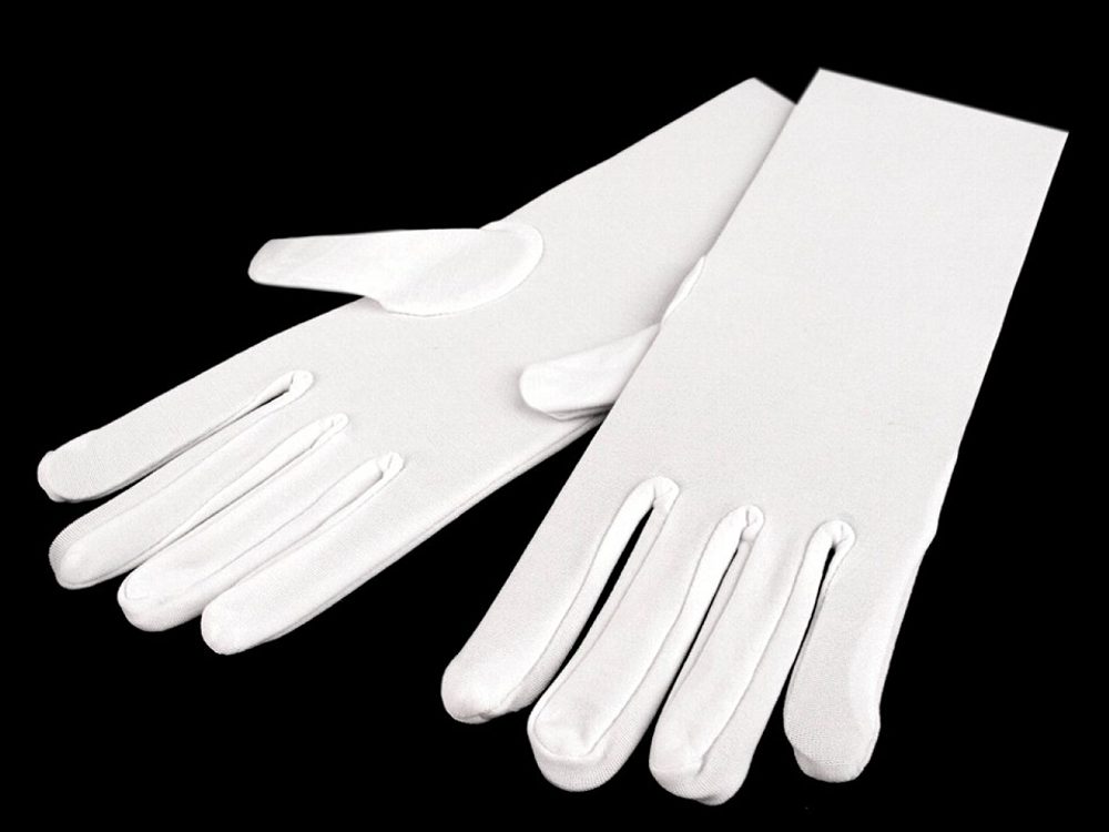 Pánské společenské rukavice BÍLÉ - 1 (25 - 27 cm) bílá