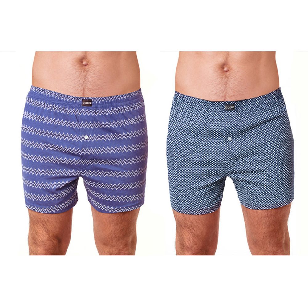 Pánské boxerky COTTON BOXER - set se vzorem 2 ks BU848765 - vzorované - L