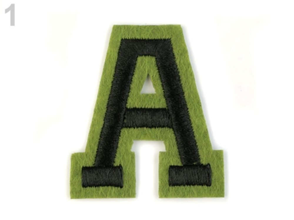 Nažehlovačka písmena - 1 "A" zelená