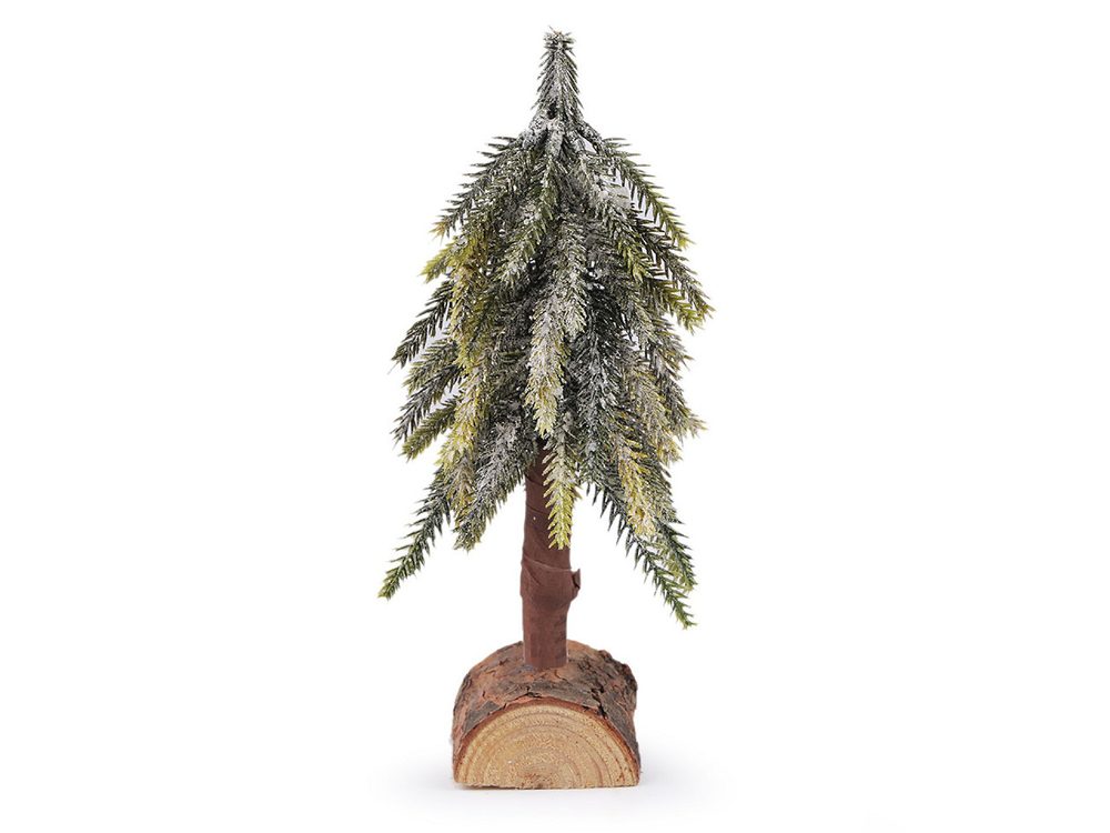 Dekorace vánoční stromeček - 2 (23 cm) zelená