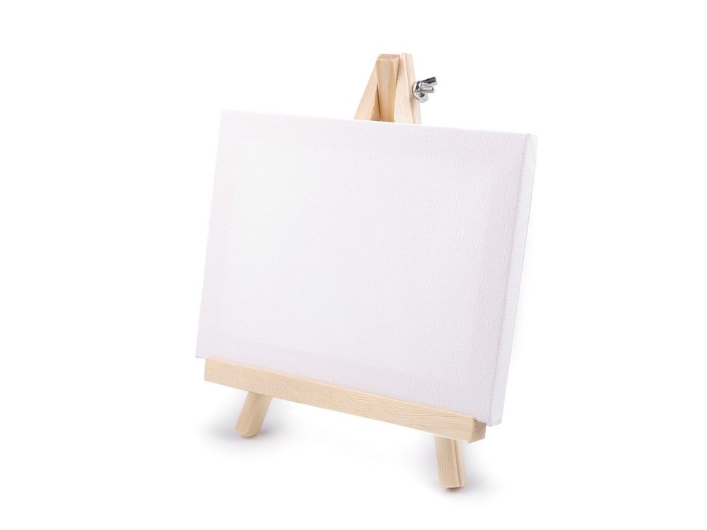 Mini malířský stojan s plátnem - bílá