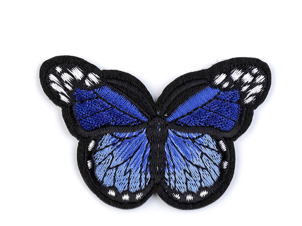 Nažehlovačka motýl - 10 modrá safírová
